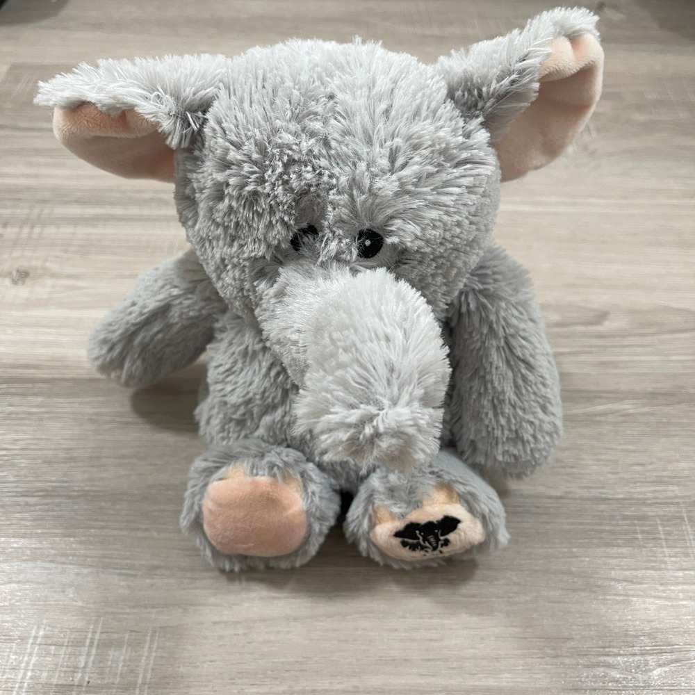 Warmies Kids Elephant Plush Weighted Warmth Gray